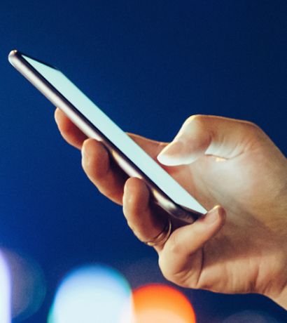 Thumb typing on a mobile device