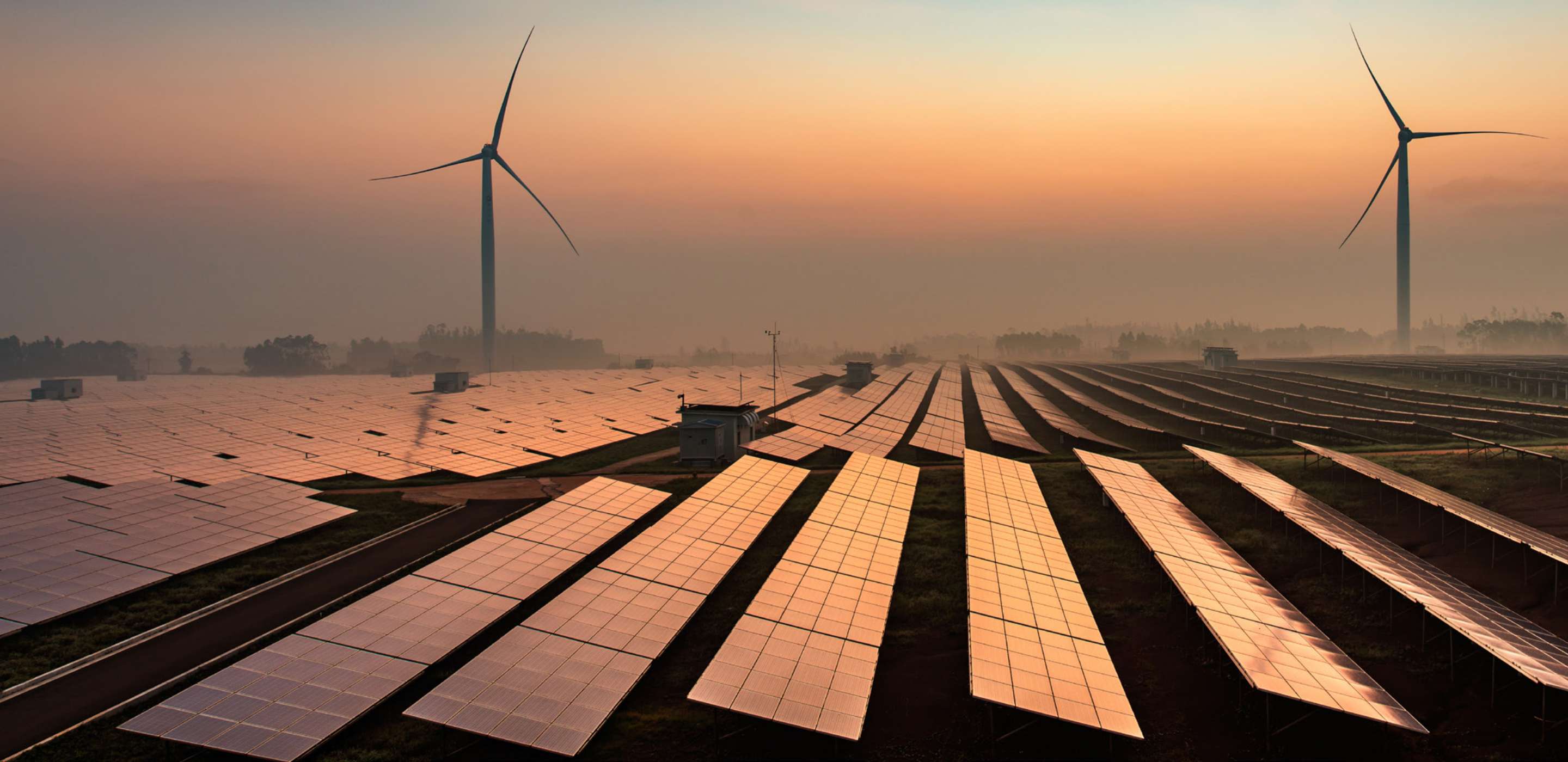 Solar panels view