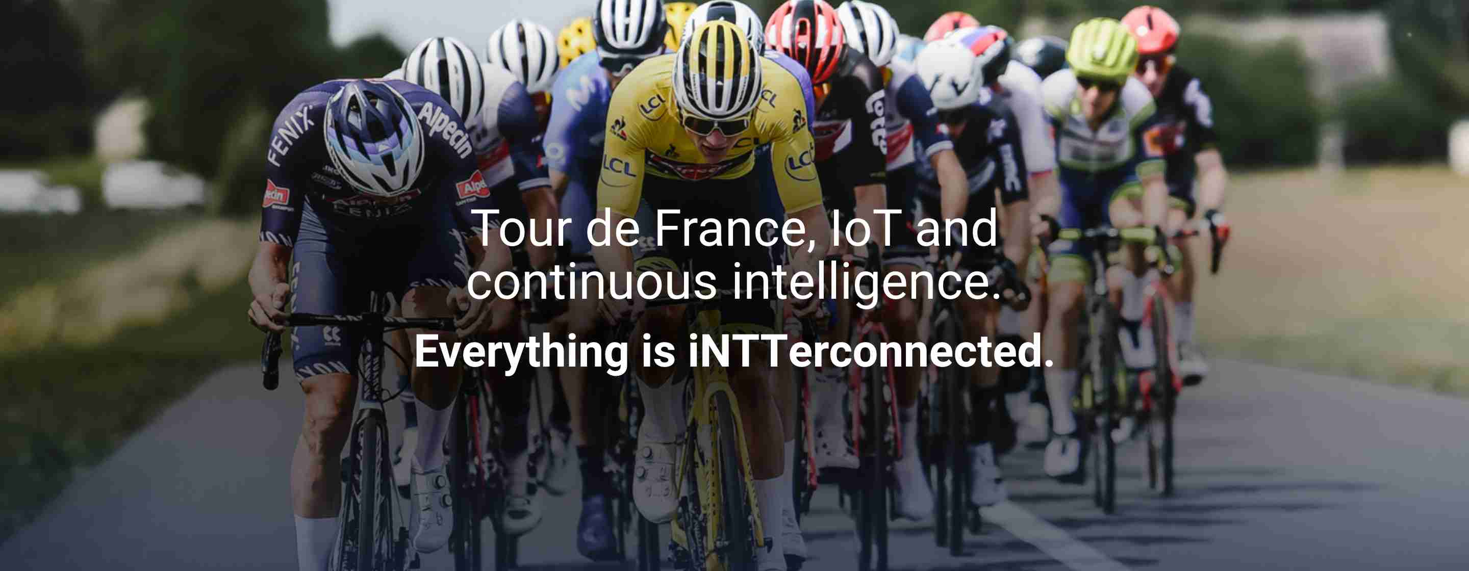 Front view of cyclist racing