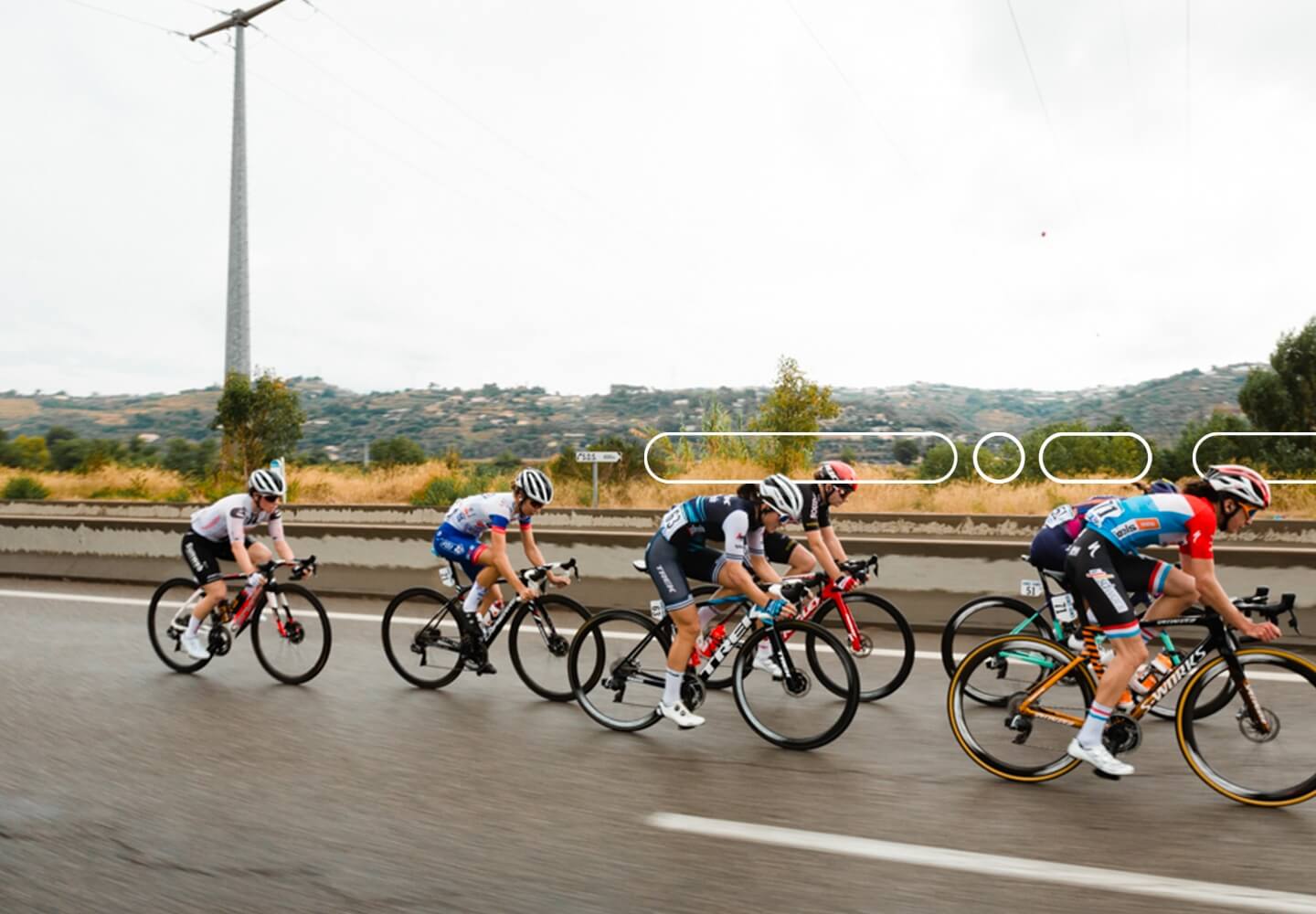 Cyclers in a race