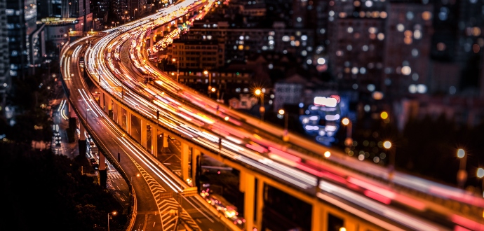 City lights at night