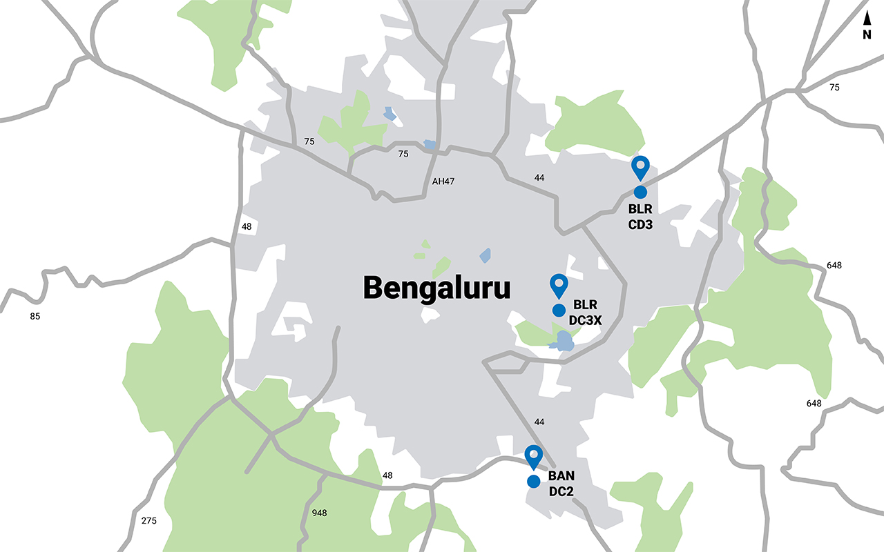 Map of Munich data centers